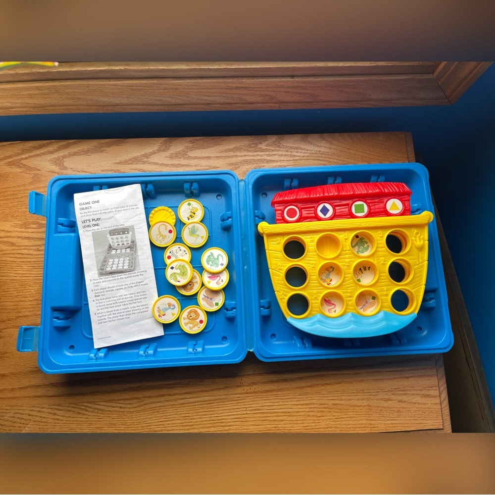 fisher price matching game, 2x2 animals and ark